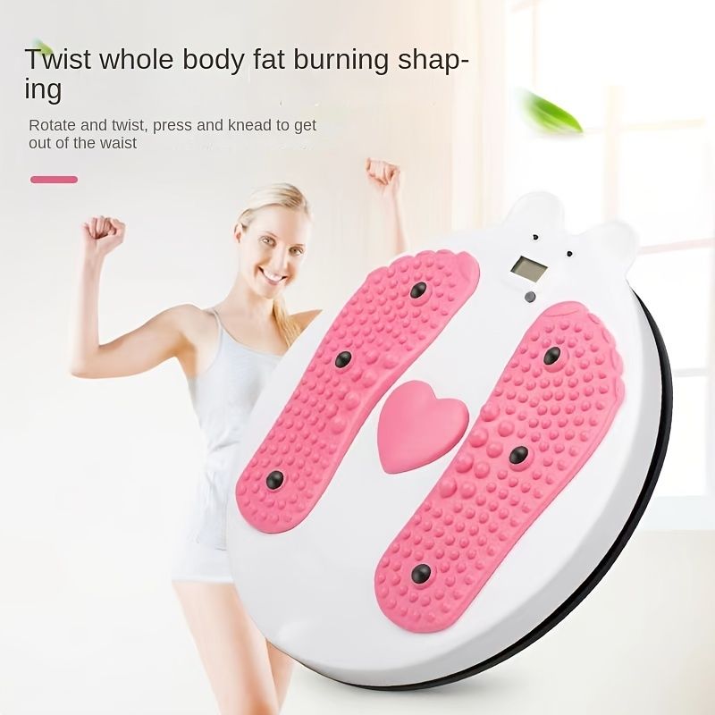 Unisex waist twist board by Berry Charmz with smart timer for fitness, exercise, and sports; features a colorful, textured surface.