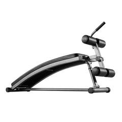 Berry Charmz curved sit-up bench with adjustable height, heavy-duty steel frame, and reverse crunch handle for home gym workouts.