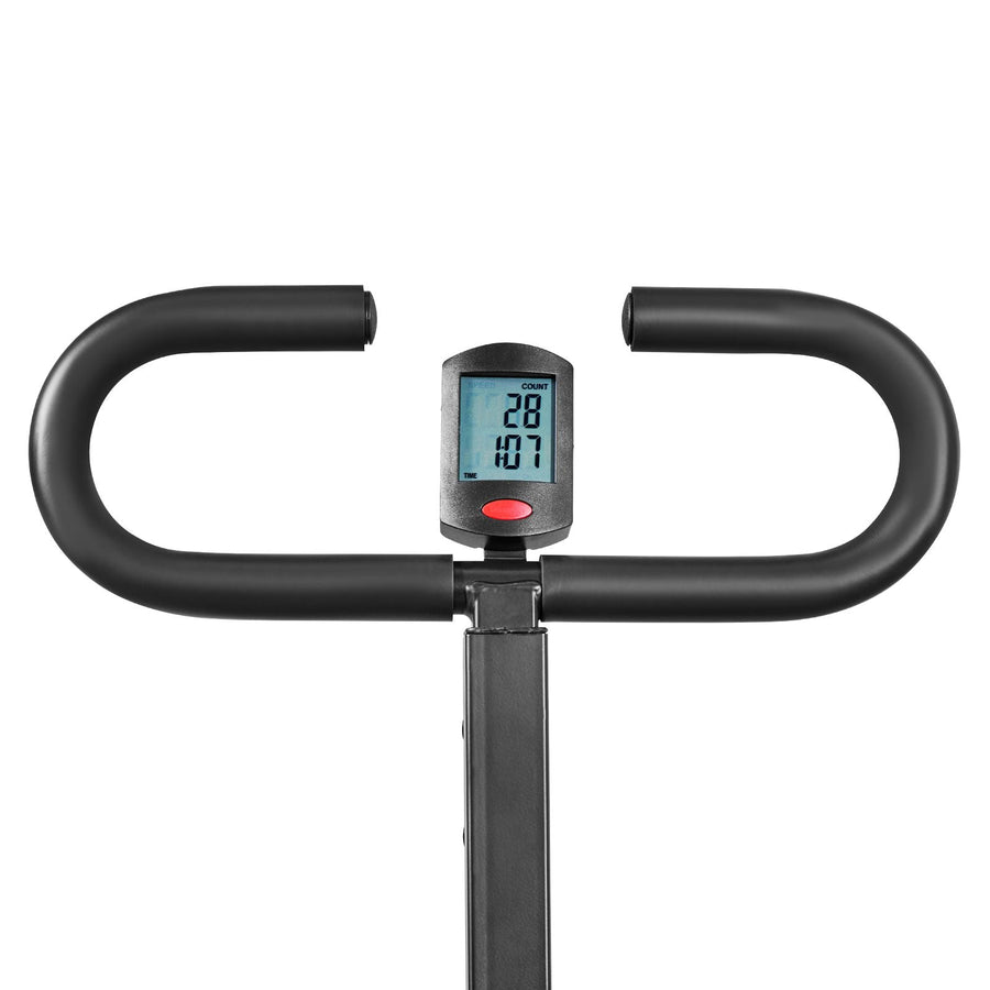 Black Berry Charmz squat machine with resistance bands, foldable design, and padded support for glutes and leg workouts at home.