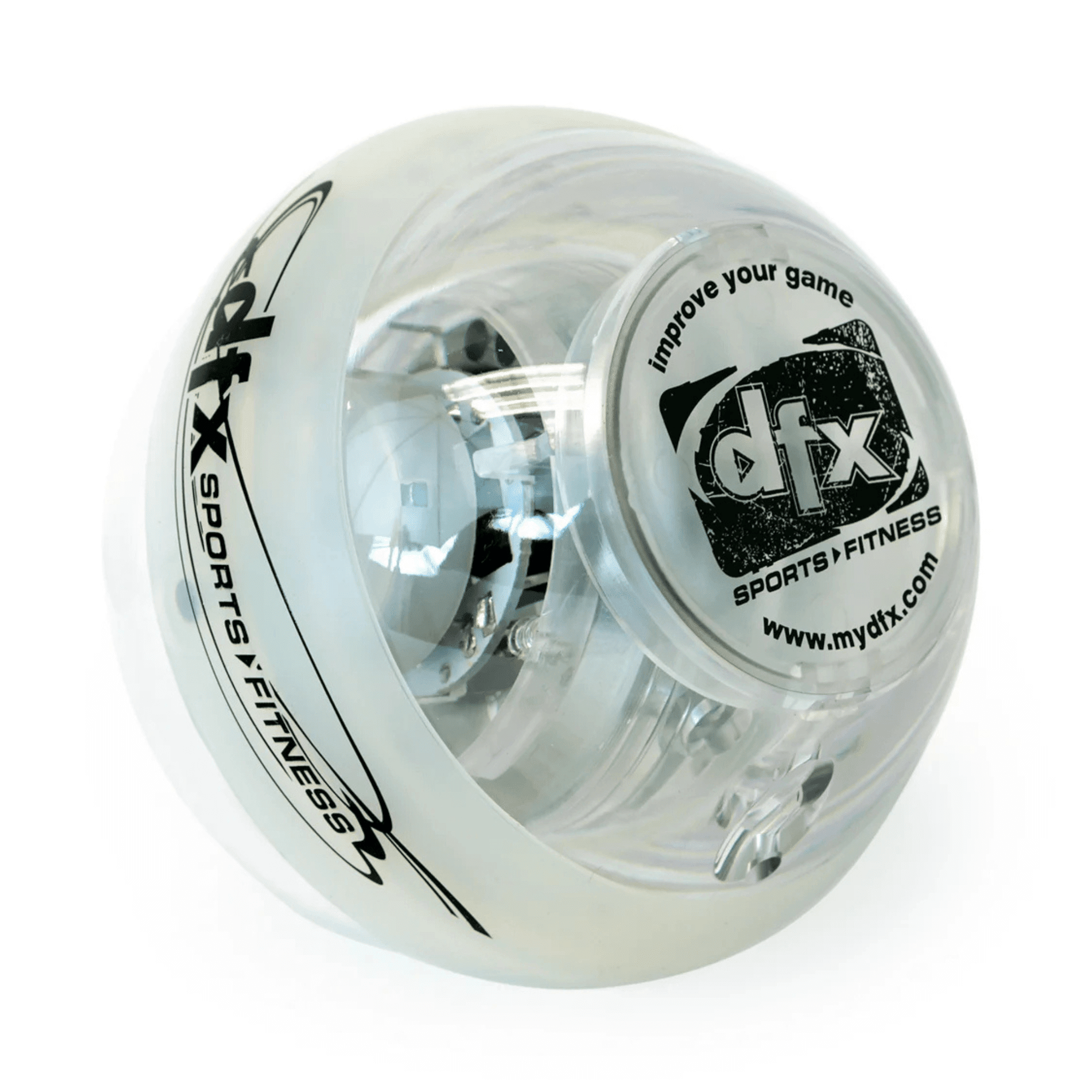 Berry Charmz DFX Powerball Platinum Edition resistance trainer with sleek design and digital display for strength training workouts.
