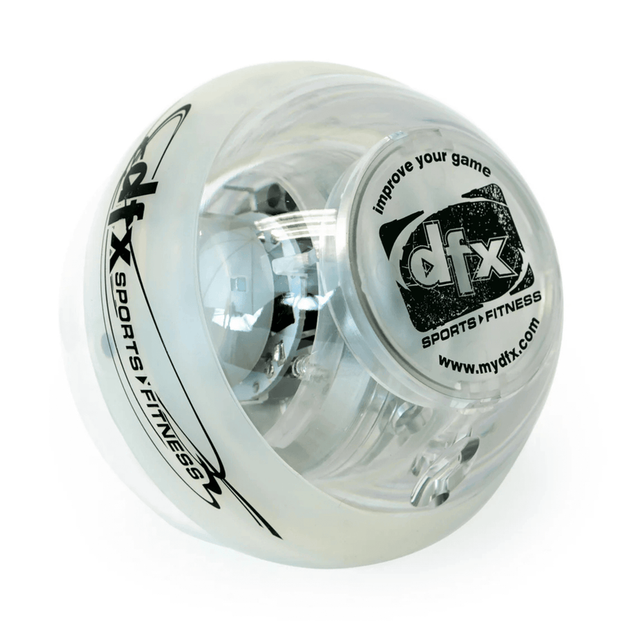 Berry Charmz DFX Powerball Platinum Edition resistance trainer with sleek design and digital display for strength training workouts.