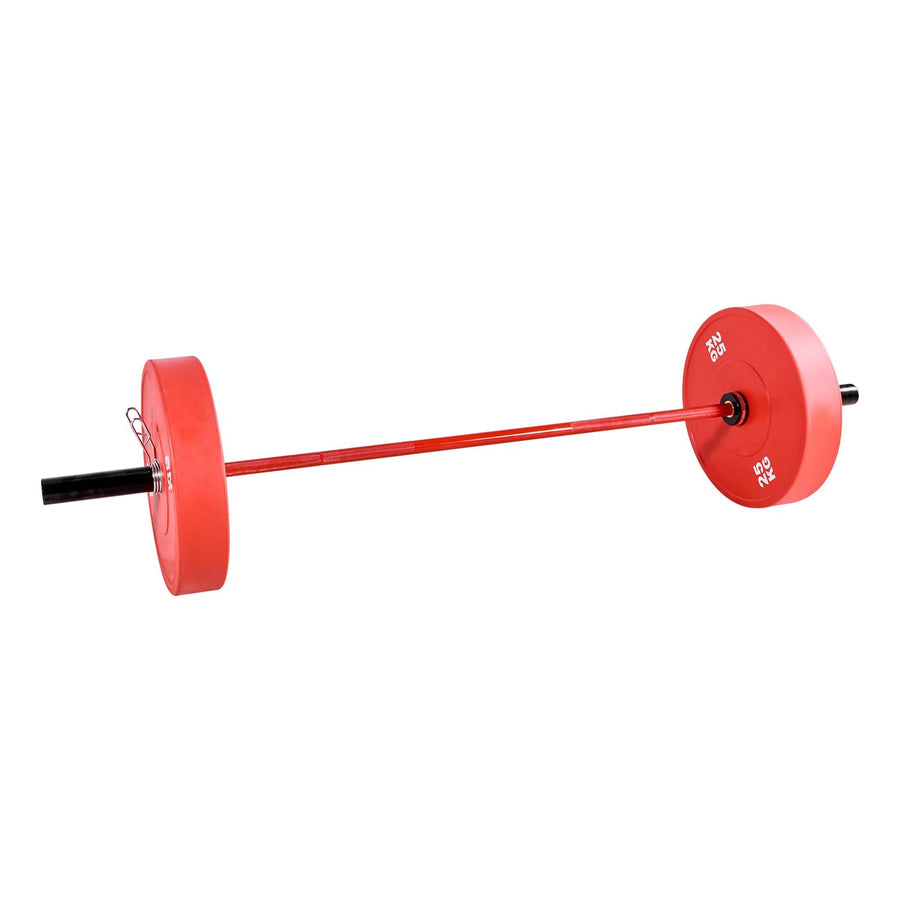 Berry Charmz 6ft barbell bar with knurled grip, fits 2-inch weight plates, suitable for strength training and weightlifting.