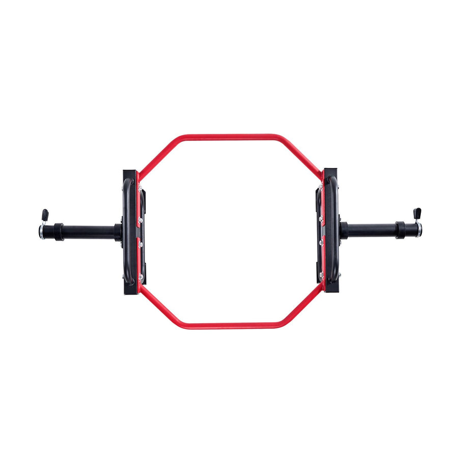 Red Berry Charmz 2-inch hex trap bar with 500 lbs capacity for weightlifting, deadlifts, squats, and strength training at home gym