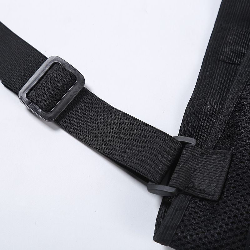 Black Berry Charmz adjustable weightlifting belt with shoulder strap and back support for lower back pain during workout and fitness.