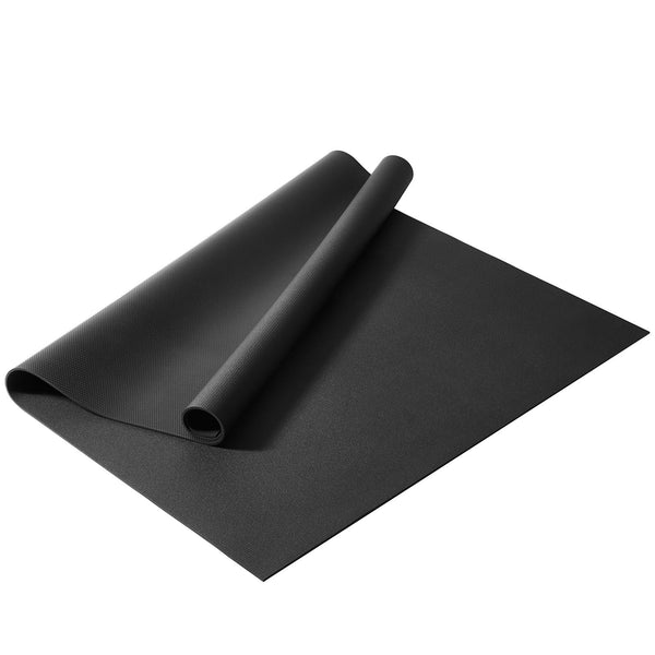 Berry Charmz non-slip high-density yoga mat with carry strap, 9x6ft for home yoga, Pilates, and floor workouts.