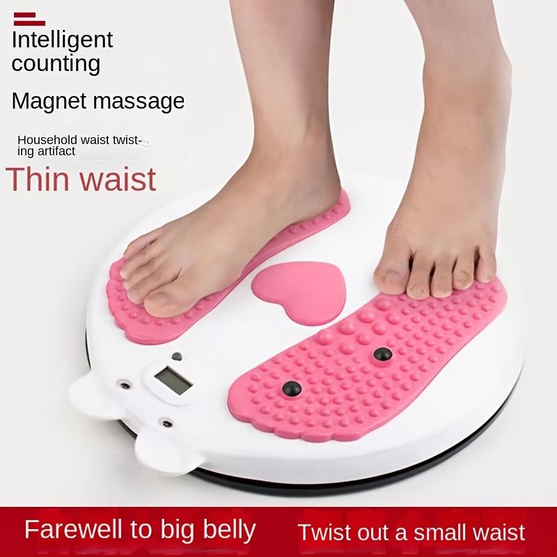 Unisex waist twist board with LCD counter by Berry Charmz, showing the board and digital display for fitness rotation exercises.