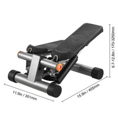 Mini stair stepper with resistance bands and LCD monitor from Berry Charmz, showing the compact exercise equipment with digital display.