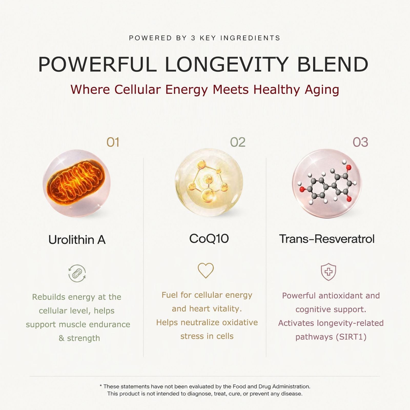 Berry Charmz Urolithin A supplement softgels, 500mg, for cellular renewal and healthy aging, shown in a close-up image.