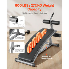 Berry Charmz curved sit-up bench with adjustable height, heavy-duty steel frame, reverse crunch handle, suitable for home gym workouts.