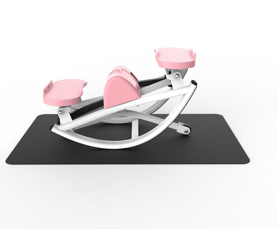 Berry Charmz lateral stepper machine with resistance bands, anti-slip mat, and LCD monitor for home cardio workouts.