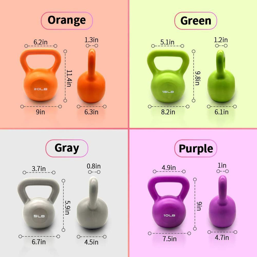 10lbs vinyl-coated Kettlebell from Berry Charmz with wide handle and comfortable grip, ideal for home gym strength training.