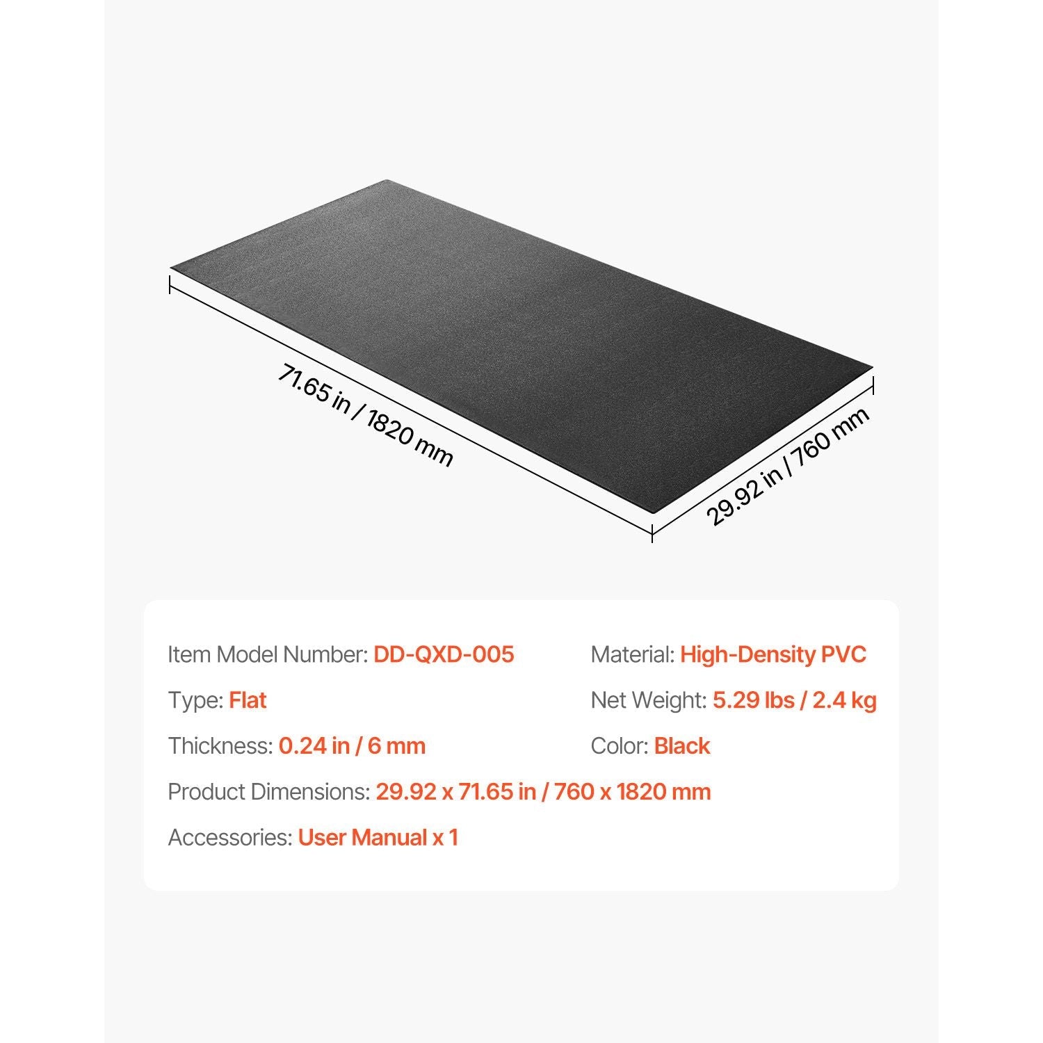 Berry Charmz treadmill mat for carpet floors, 30x72 inches, high-density waterproof PVC, non-slip exercise equipment floor protector.