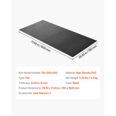 Berry Charmz treadmill mat for carpet floors, 30x72 inches, high-density waterproof PVC, non-slip exercise equipment floor protector.