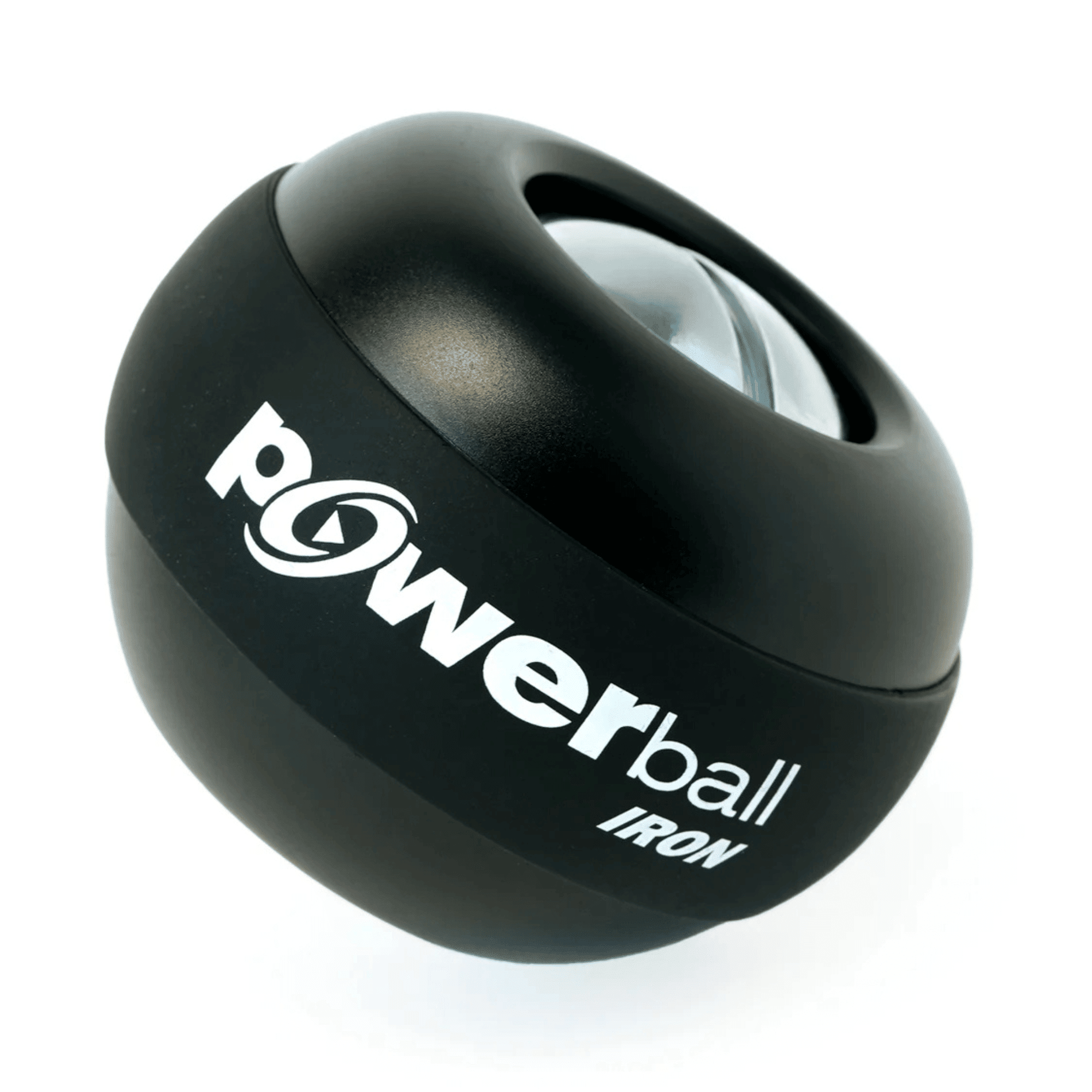 Berry Charmz DFX Powerball IRON forearm muscle builder in black, showing the compact, hand-held device for forearm strength training