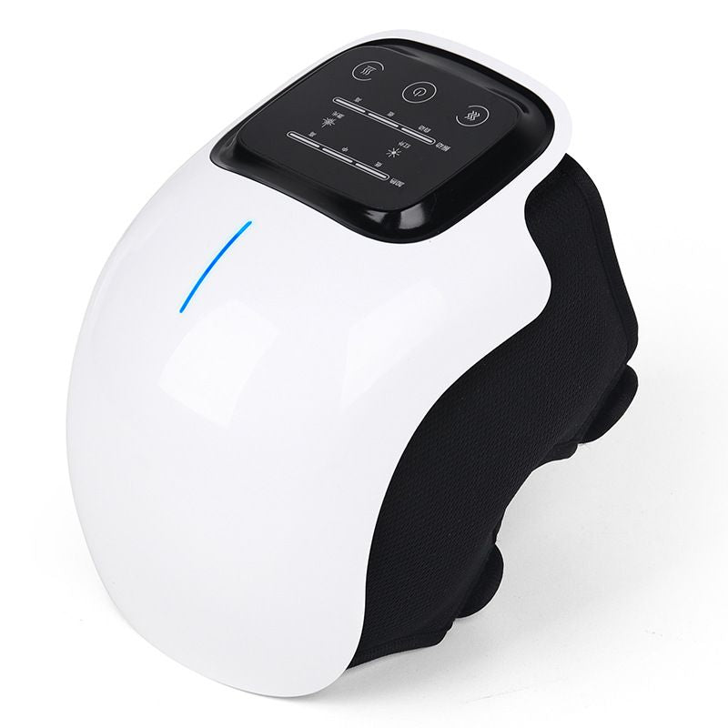 Wireless Berry Charmz Smart Knee Massager with heat, pulse technology, adjustable strap, and 15 intensity levels for muscle relief.