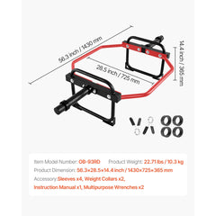 Red Berry Charmz 2-inch hex trap bar for weightlifting, featuring a 500 lbs capacity, ideal for shrugs, squats, deadlifts, and strength training