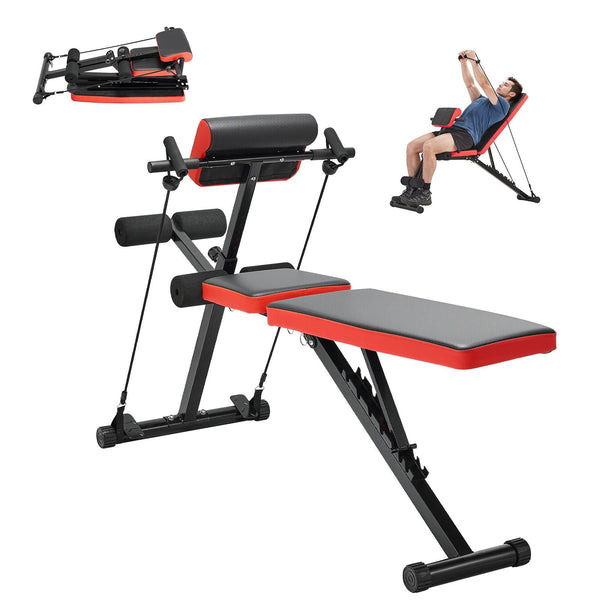 Berry Charmz multi-functional weight bench with adjustable backrest, foldable design, and built-in roman chair for full body workout at home