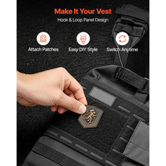 Weighted vest with shoulder padding and reflective stripe, ideal for strength training, running, and fitness workouts for men and women.