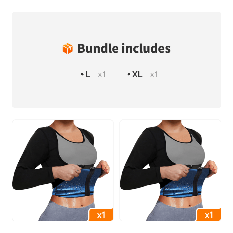 Berry Charmz women's sauna suit with long sleeves, zipper front, sweat body shaper, and waist trainer for workout enhancement.