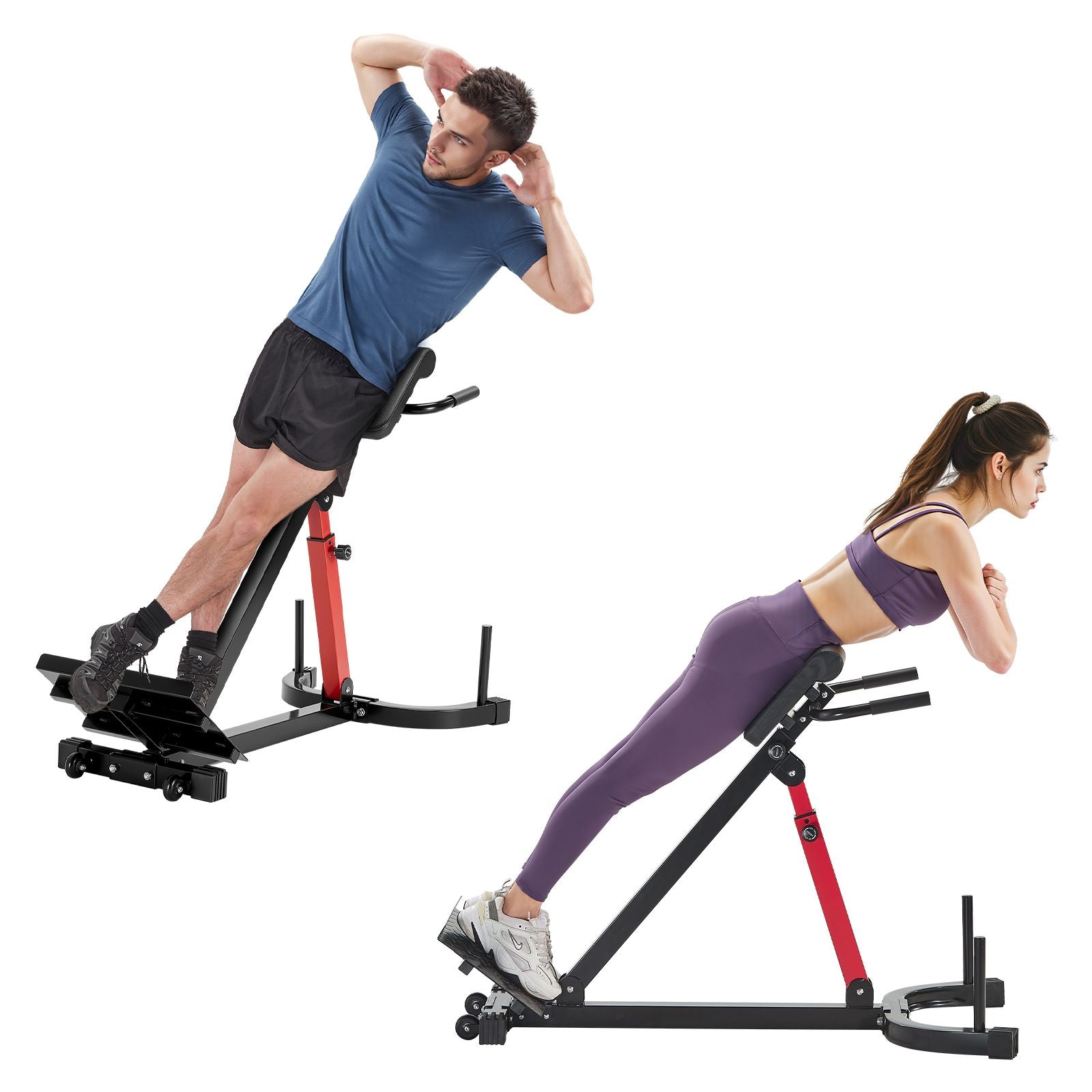 Berry Charmz Roman Chair Hyperextension Bench for glutes, hamstrings, lower back, and abs workout in home gym setting.