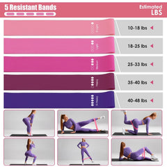 Berry Charmz 14-piece Pilates ring essentials kit with yoga ball, resistance bands, arm stretcher, non-slip socks, and yoga strap.