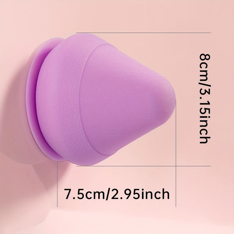 Berry Charmz multifunctional muscle massage ball for deep tissue back, arm, and foot pain relief, shown in use.
