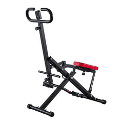 Black Berry Charmz squat machine with resistance bands, foldable home gym equipment for glutes and leg workouts.