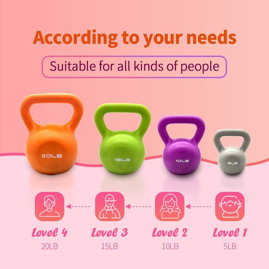 Berry Charmz 10lbs vinyl-coated kettlebell with wide handle, comfortable grip, ideal for strength training and home gym workouts.