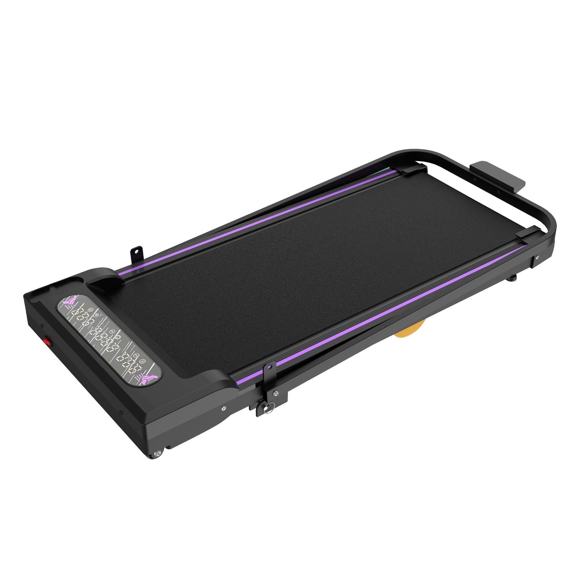 Black Berry Charmz under desk treadmill with LED display, handle, remote control, designed for walking and jogging at home or office