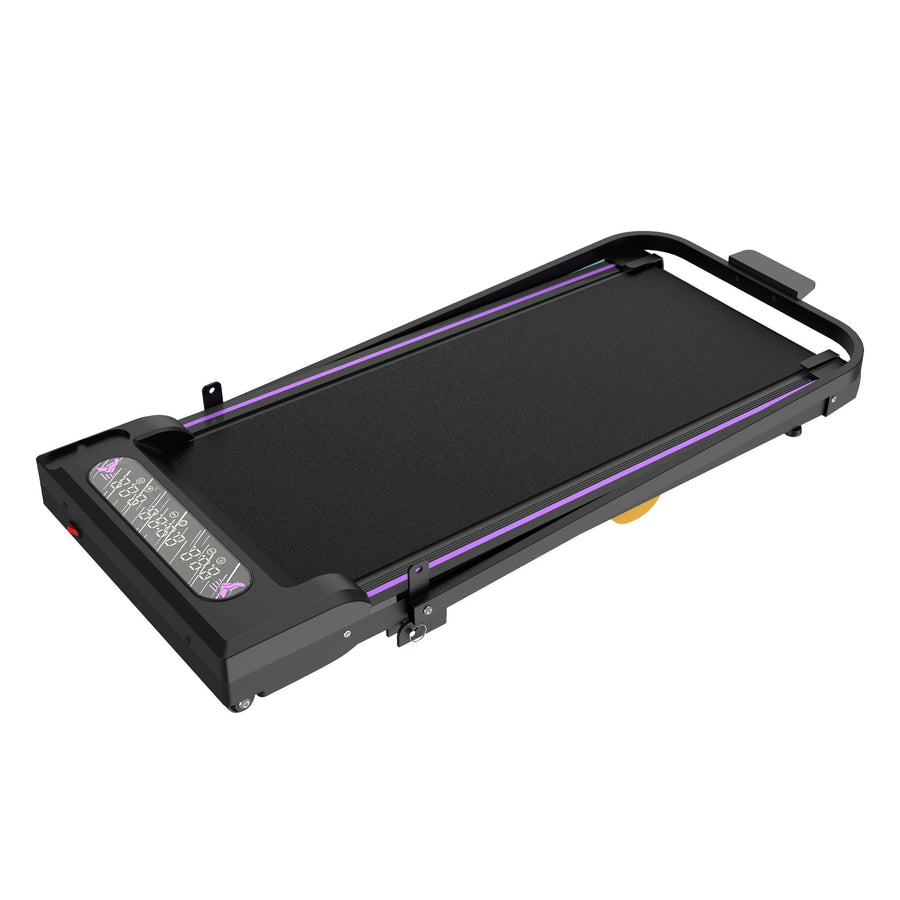 Black Berry Charmz under desk treadmill with LED display, handle, remote control, designed for walking and jogging at home or office