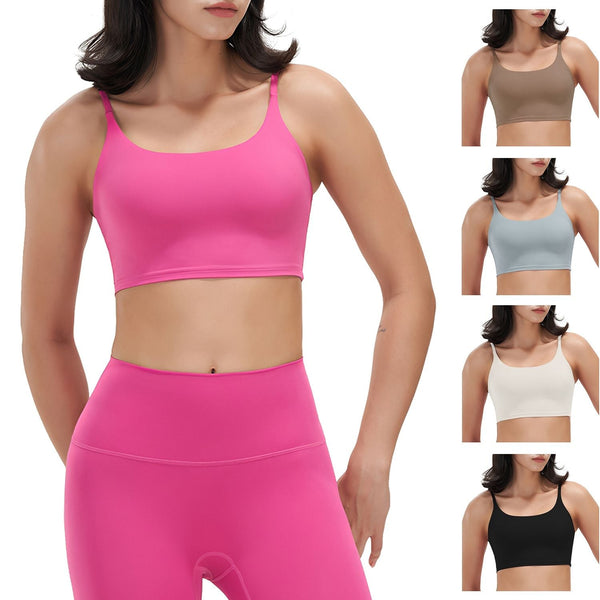 Berry Charmz women's strap sport bra with padded, strappy design, square neck, low impact fit, ideal for fitness and casual wear.