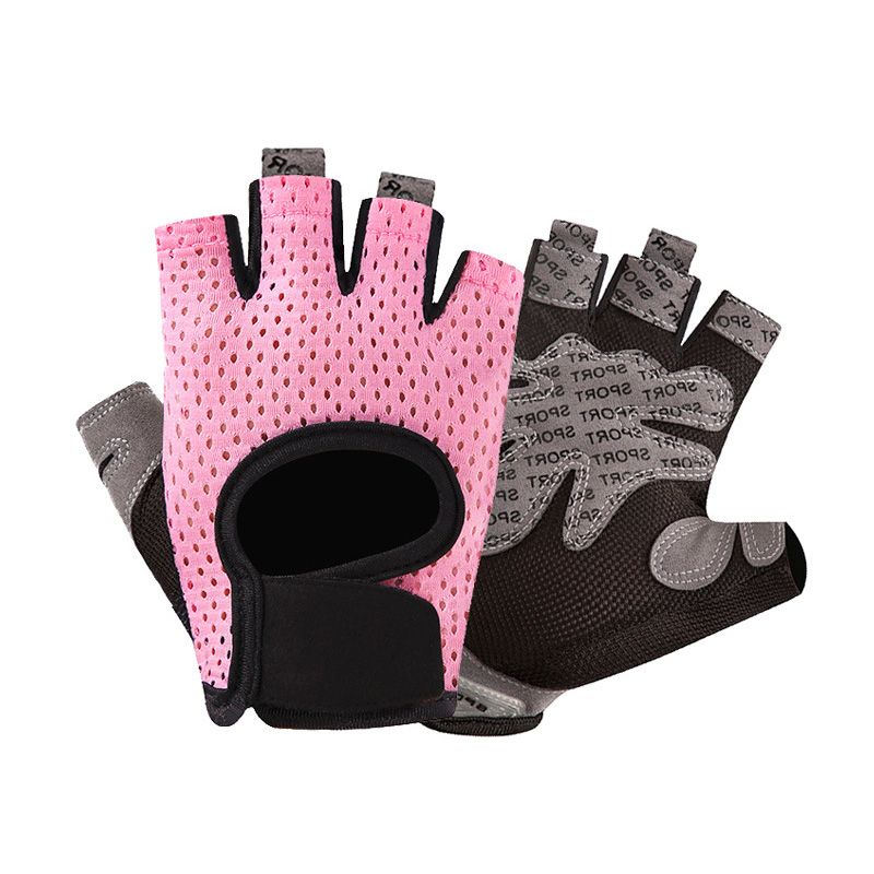 Berry Charmz women's gym fitness gloves with breathable fabric, half fingers, anti-slip pads, ideal for weight lifting, yoga, and cycling.
