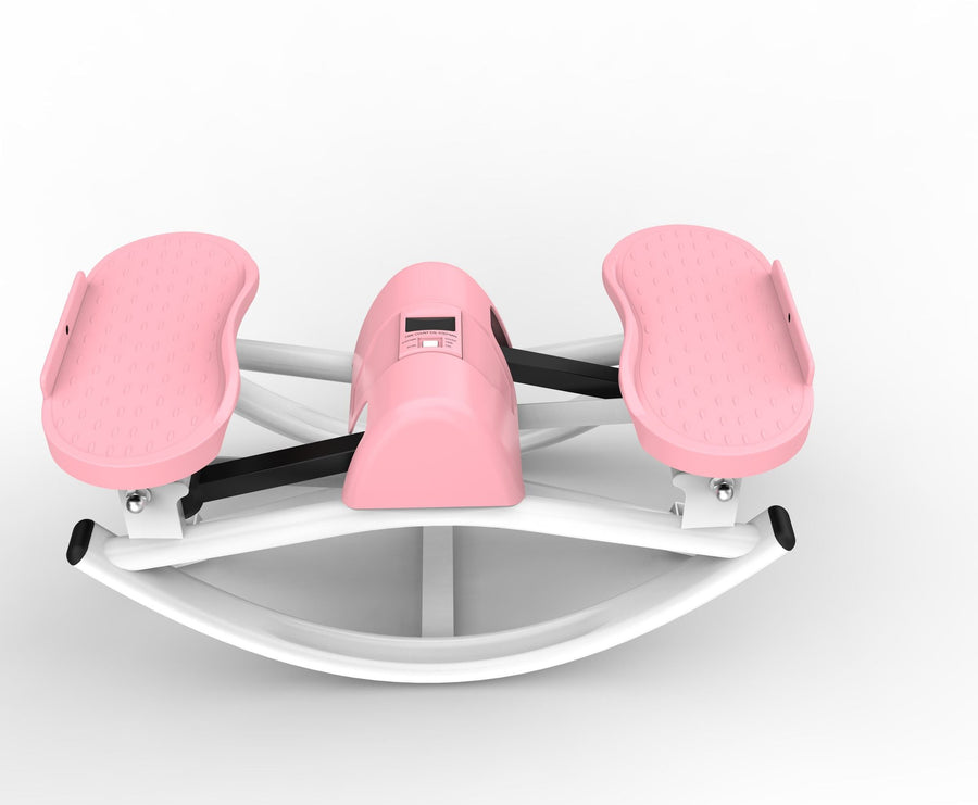 Berry Charmz lateral stepper exercise machine with resistance bands, anti-slip mat, and LCD monitor for home workouts.