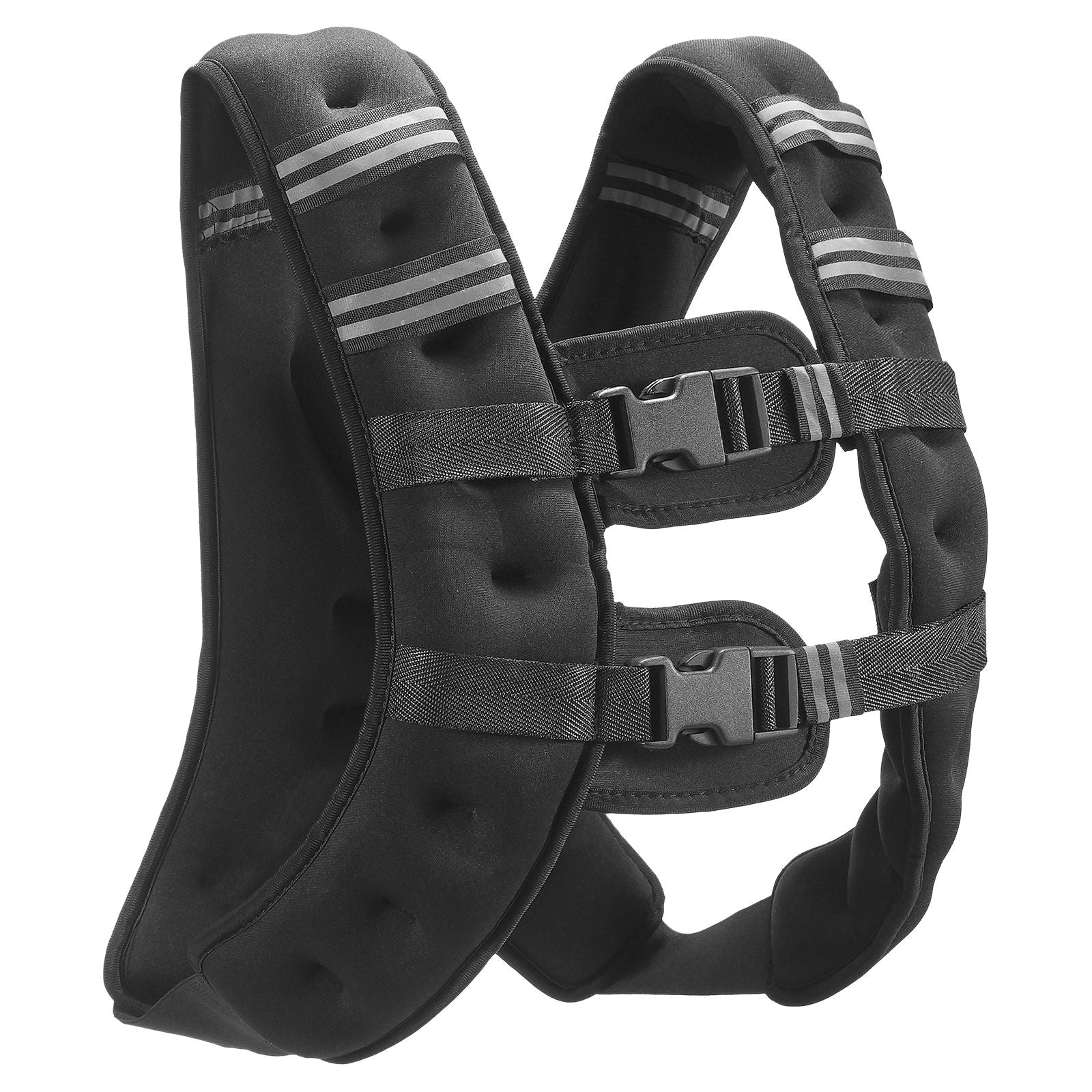 Berry Charmz 16 lbs weighted vest with reflective stripe, adjustable buckle, for men and women’s strength training, running, and fitness.