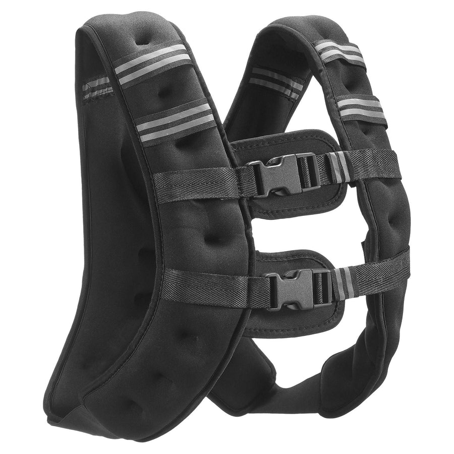 Berry Charmz 16 lbs weighted vest with reflective stripe, adjustable buckle, for men and women’s strength training, running, and fitness.