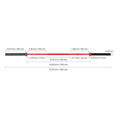 Berry Charmz 6FT barbell bar with knurled grip, fits 2-inch weight plates, ideal for strength training, weightlifting, squats, and presses.