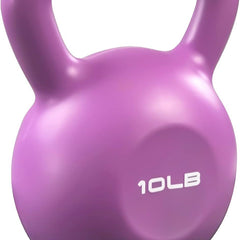 10lbs vinyl-coated kettlebell from Berry Charmz with wide handle, ideal for women’s strength training and home gym workouts.