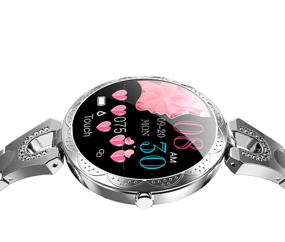 Stevvex women's waterproof smart watch with heart rate monitor, fitness tracking, and sleek wearable design.