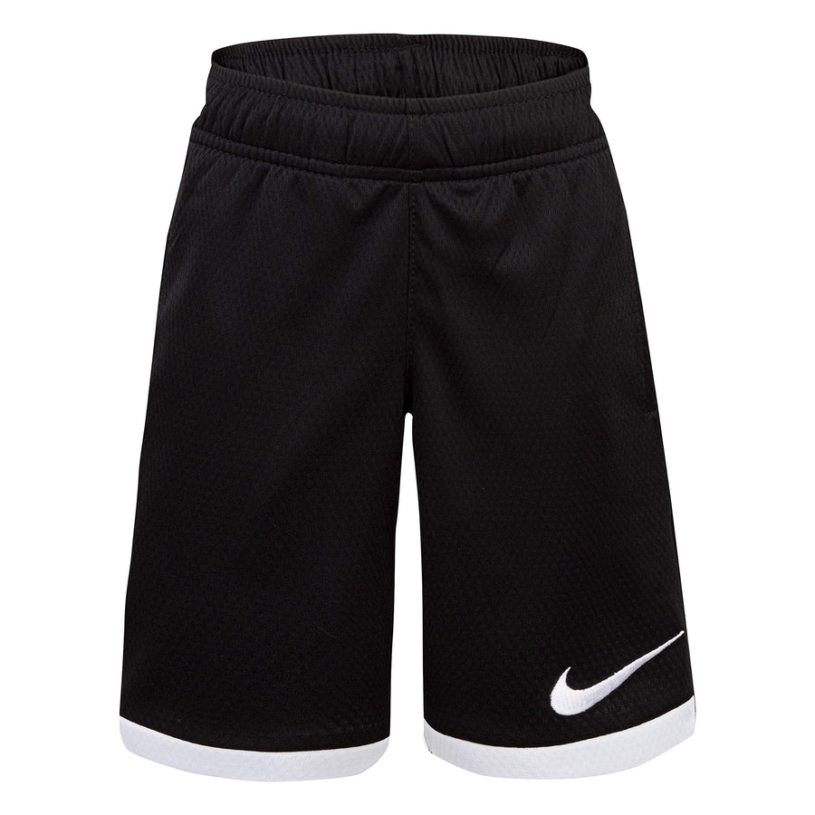 Black Nike toddler boys' Dri-FIT Trophy Shorts in size 2T, featuring comfortable athletic design for active children.