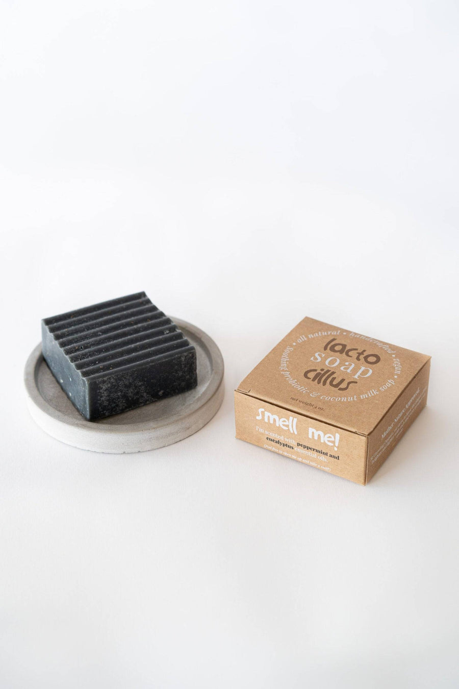 Probiotic Bar Soap with frankincense, tea tree, and lavender from Elemental Wellness Shop, showing the soap's natural ingredients and texture.