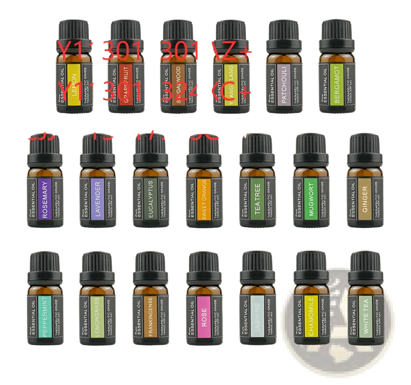 ARBA Global essential oil aromatherapy set with 10ml bottles in a fragrance box, ideal for relaxation and personal care.