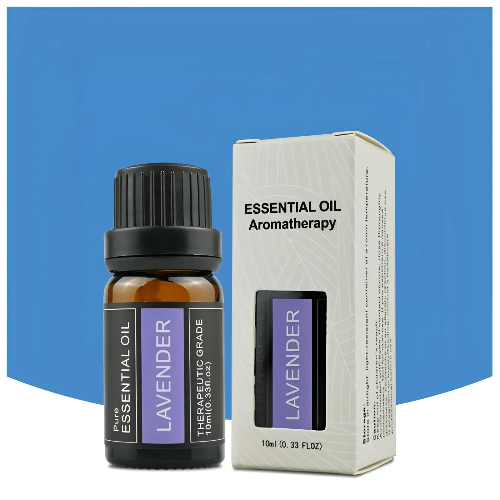 ARBA Global essential oil aromatherapy set with 10ml bottles in a fragrance box, ideal for relaxation and personal care.