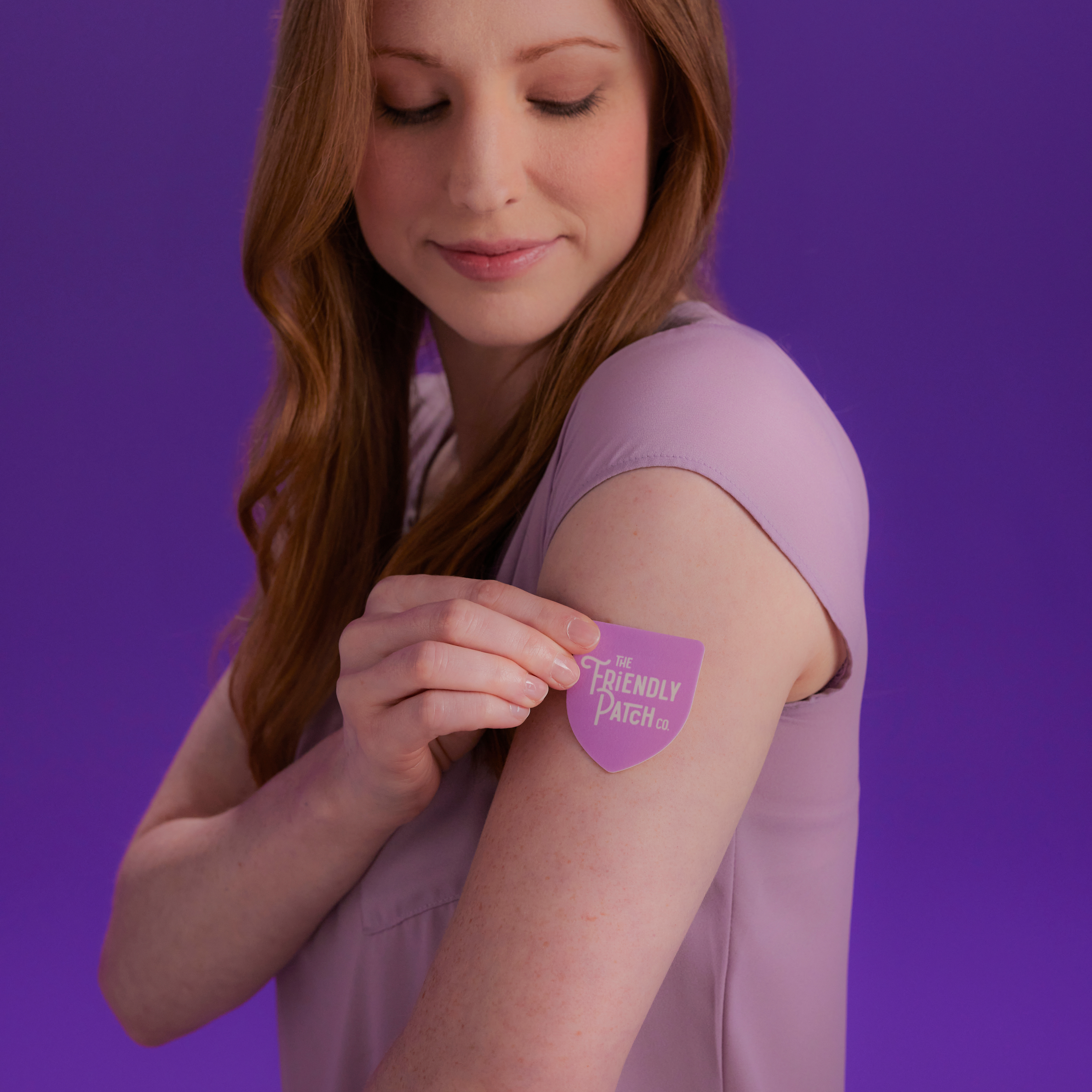 Essentials Vitamin Patches by Friendly Patch Co for energy, sleep, stress relief, and immunity in an 8-pack wearable skin supplement set.