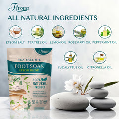 Fivona.com 3-in-1 Foot Care Kit with foot soak, moisturizer, and scrub for at-home foot pampering and hygiene.