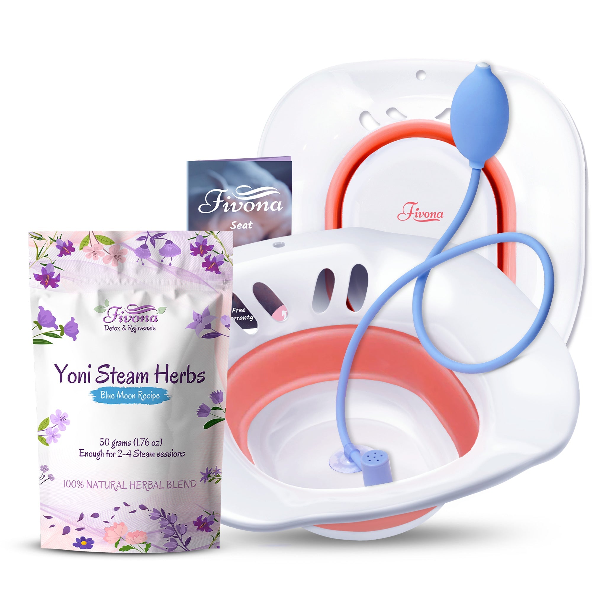 Fivona 3-in-1 Yoni Steaming Kit includes herbal steam bags and accessories for natural feminine wellness.