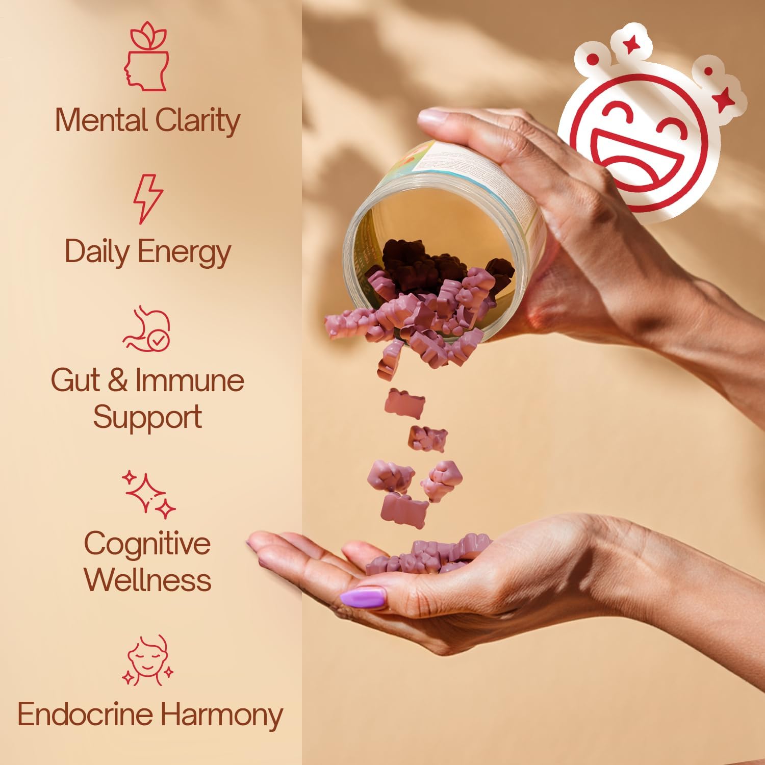 9-in-1 Sea Moss Gummies by FreshDrinkUS, vegan strawberry-flavored herbal supplement with 60 gummies, a natural superfood supplement.