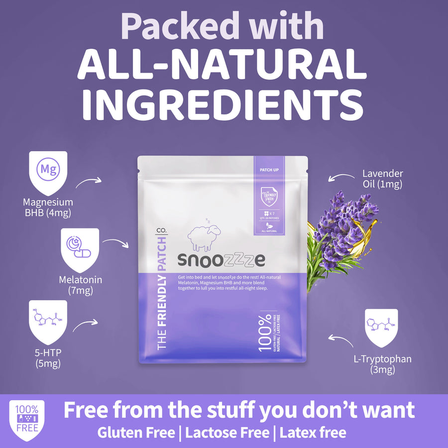 Friendly Patch Co Essentials Vitamin Patches for energy, sleep, stress, and immunity, shown in an 8-pack with wearable skin supplement patches.