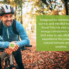 Friendly Patch Co Boost Energy patches with green tea, guarana, and caffeine, shown in an 8-pack for travel and daily use.