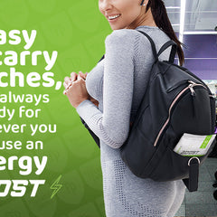 Friendly Patch Co energy patches with caffeine, guarana, and green tea for transdermal energy boost, shown in 28-pack packaging.