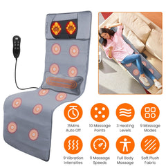 Gamba Beauty full body electric massage mat for health and personal care, showing padded surface with massage nodes.